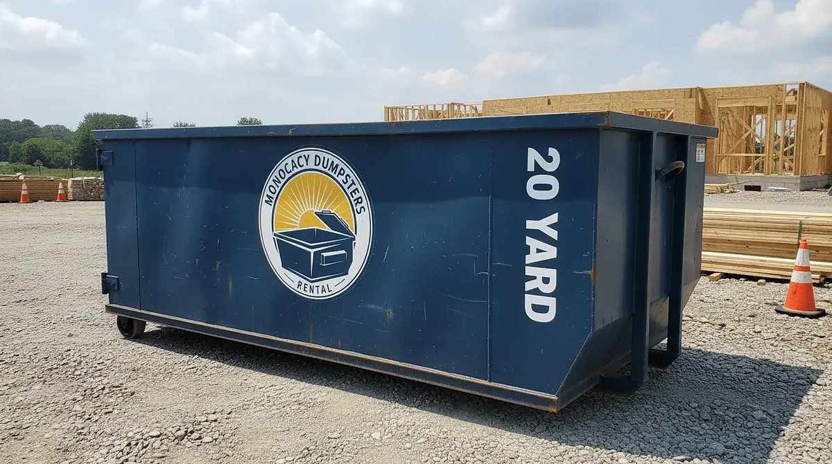 A Monocacy Dumpster 20-yard roll-off container