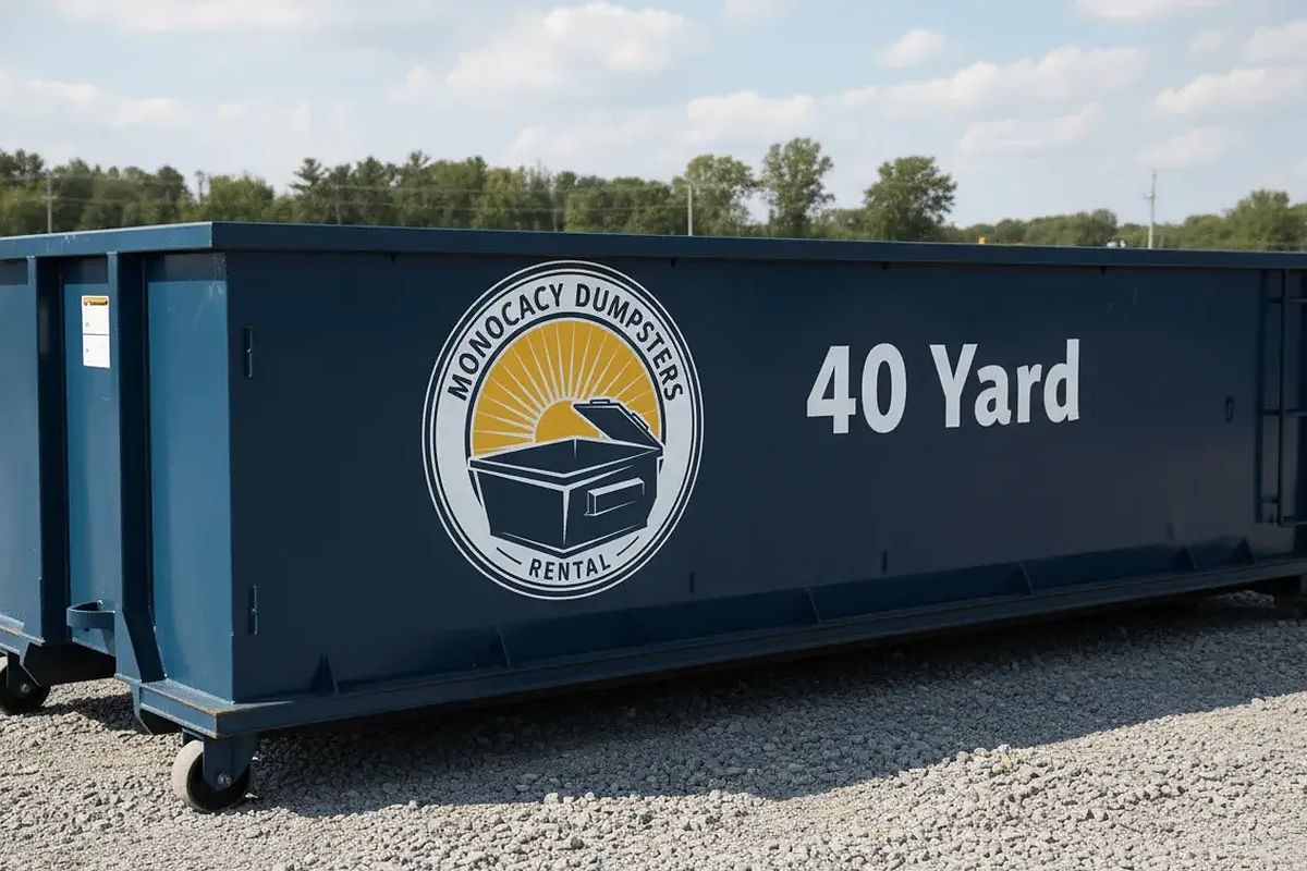 40 Yard roll-off dumpster from Monocacy Dumpster